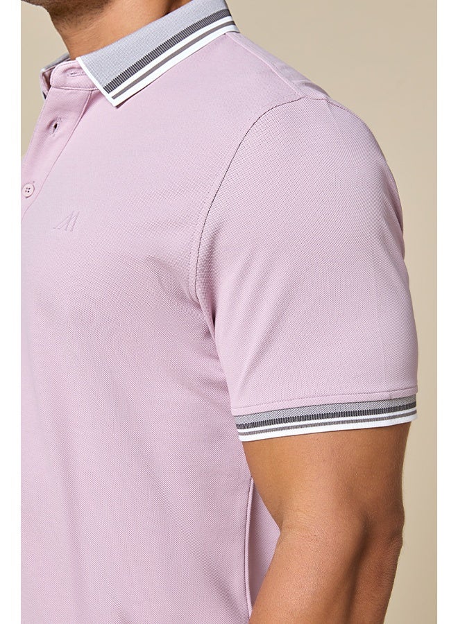 Mannerism The Rose Blend Pink Lyocell Blend Polo Comfort Fit - Image 5